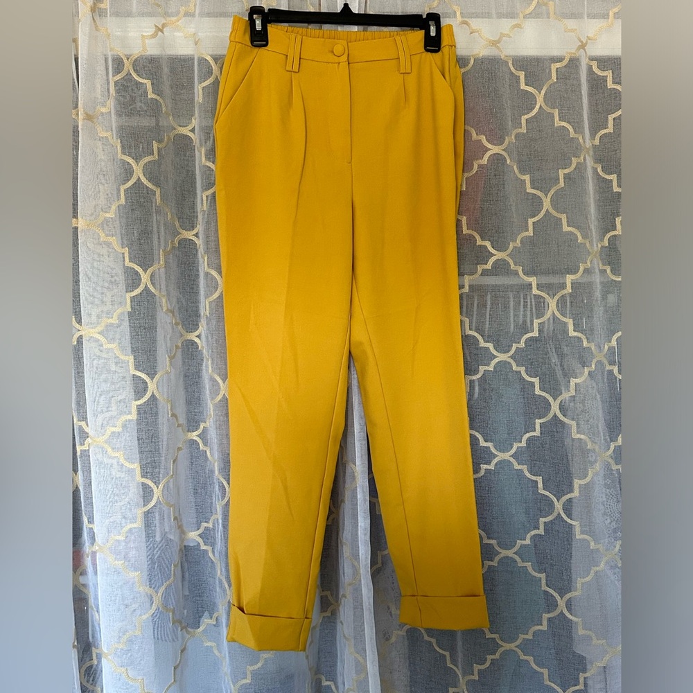 Jules & Leopold Mustard Yellow Tapered Pants